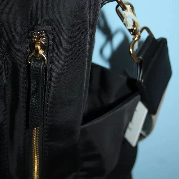 HAUTE HIPPIE Black On the Go Backpack Viral Decorative Beige Strap NWT main image 5
